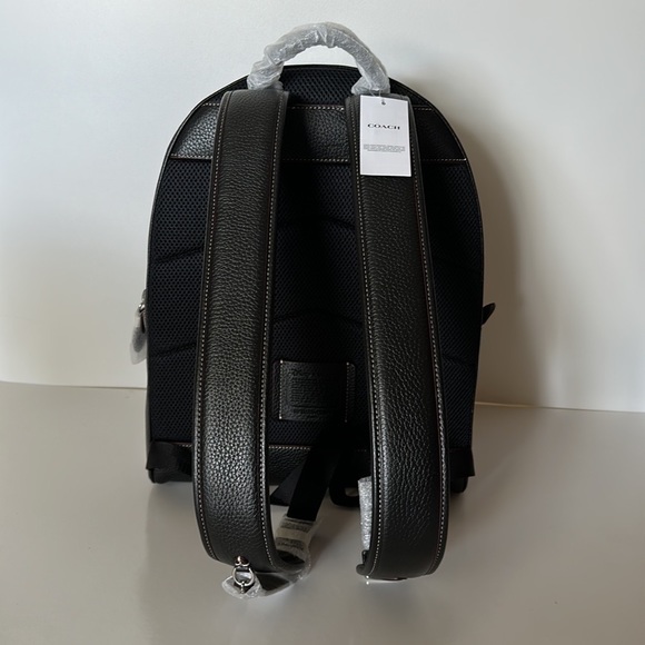 Disney X Coach Charter Backpack Bag Mushroom Mickey Garden Black Leather Purse - Picture 11 of 16